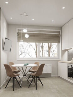 Фото № 3: Дизайн-проект трехкомнатной квартиры 88.5  м² Стиль Контемпорари для ЖК О7