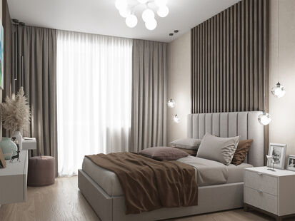 Фото № 6: Дизайн-проект трехкомнатной квартиры 88.5  м² Стиль Контемпорари для ЖК О7