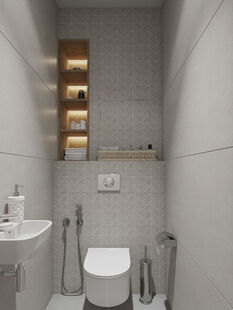 Фото № 4: Дизайн-проект трехкомнатной квартиры 88.5  м² Стиль Контемпорари для ЖК О7