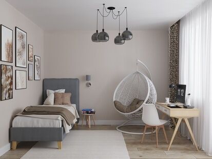 Фото № 1: Дизайн-проект трехкомнатной квартиры 49.6  м² Современный стиль для ЖК Московский