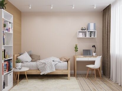 Фото № 2: Дизайн-проект трехкомнатной квартиры 49.6  м² Современный стиль для ЖК Московский