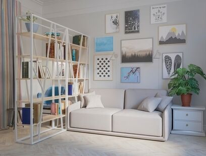 Фото № 5: Дизайн-проект двухкомнатной квартиры 55.9  м² Скандинавский стиль для ЖК Московский