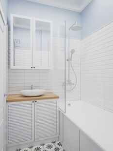 Фото № 3: Дизайн-проект двухкомнатной квартиры 55.9  м² Скандинавский стиль для ЖК Московский