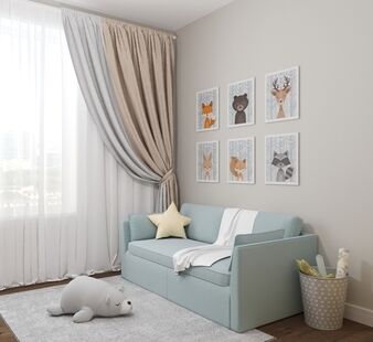 Фото № 2: Дизайн-проект трехкомнатной квартиры 64.2  м² стиль Модернизм для ЖК Левел Амурская