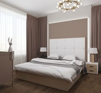 Фото № 5: Дизайн-проект трехкомнатной квартиры 64.2  м² стиль Модернизм для ЖК Левел Амурская