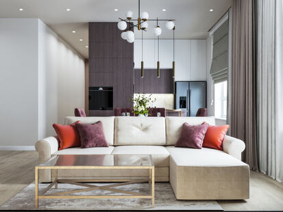 Фото № 1: Дизайн-проект четырехкомнатной квартиры 101.35  м² Современный стиль для ЖК Сердце столицы