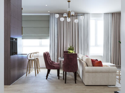 Фото № 6: Дизайн-проект четырехкомнатной квартиры 101.35  м² Современный стиль для ЖК Сердце столицы