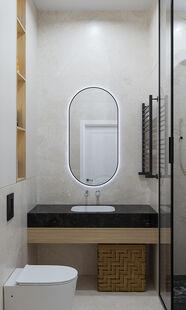 Фото № 2: Дизайн-проект четырехкомнатной квартиры 101.35  м² Современный стиль для ЖК Сердце столицы