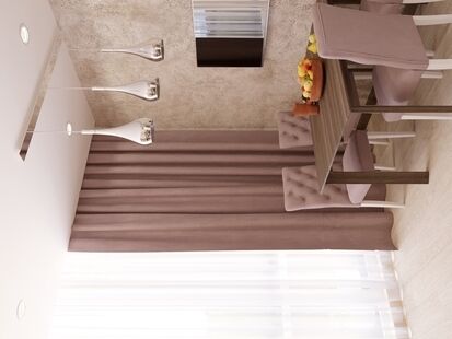 Фото № 3: Дизайн-проект двухкомнатной квартиры 61.7  м² Стиль Модернизм для ЖК Бориса Глебского