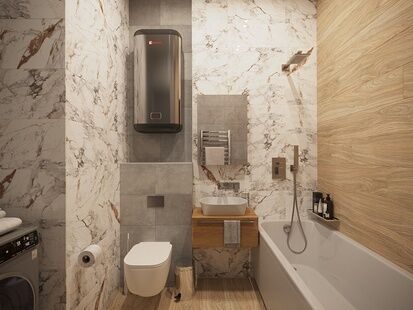 Фото № 5: Дизайн-проект двухкомнатной квартиры 54.0  м² Стиль Минимализм для ЖК Силвер