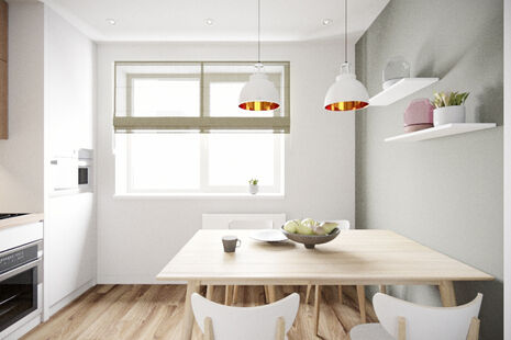 Фото № 5: Дизайн-проект однокомнатной квартиры 42.45  м² Стиль Фьюжн для ЖК Московский