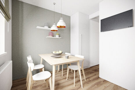 Фото № 6: Дизайн-проект однокомнатной квартиры 42.45  м² Стиль Фьюжн для ЖК Московский