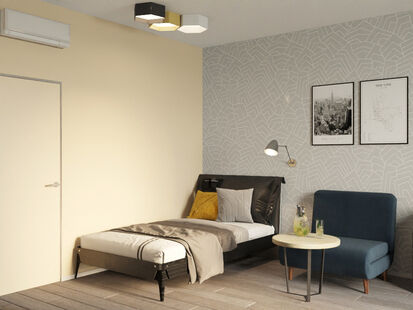 Фото № 2: Дизайн-проект четырехкомнатной квартиры 89.41  м² стиль Модернизм для ЖК Лефортово Парк