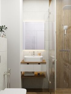 Фото № 4: Дизайн-проект четырехкомнатной квартиры 89.41  м² стиль Модернизм для ЖК Лефортово Парк