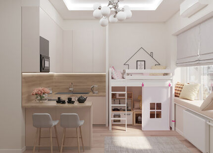 Фото № 4: Дизайн-проект квартиры-студии 28.17  м² Современный стиль для ЖК Символ