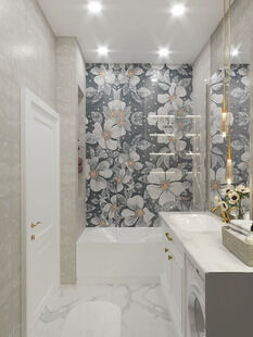 Фото № 2: Дизайн-проект квартиры-студии 28.17  м² Современный стиль для ЖК Символ