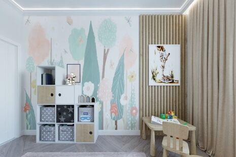 Фото № 4: Дизайн-проект двухкомнатной квартиры 50.32  м² Стиль Контемпорари для ЖК Московский