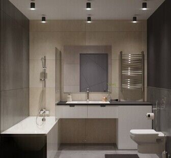 Фото № 2: Дизайн-проект трехкомнатной квартиры 67.9  м² Современный стиль для ЖК Новокрасково