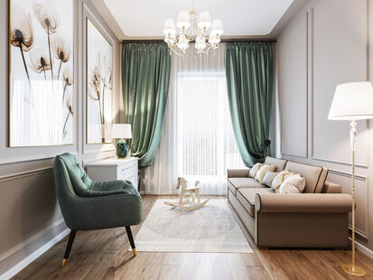 Фото № 1: Дизайн-проект трехкомнатной квартиры 118.1  м² Стиль Современная классика для ЖК Парк Рублево