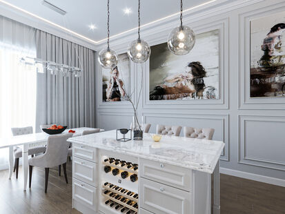 Фото № 3: Дизайн-проект трехкомнатной квартиры 118.1  м² Стиль Современная классика для ЖК Парк Рублево