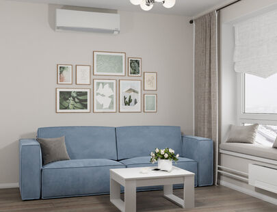 Фото № 2: Дизайн-проект кухни-гостиной 20.6  м² Современный стиль для ЖК Саларьево Парк