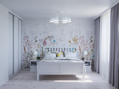 Фото № 1: Дизайн-проект четырехкомнатной квартиры 84.98  м² Скандинавский стиль для ЖК Московский