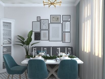 Фото № 1: Дизайн-проект двухкомнатной квартиры 60.29  м² Стиль Контемпорари для ЖК Московский