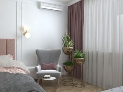 Фото № 5: Дизайн-проект двухкомнатной квартиры 60.29  м² Стиль Контемпорари для ЖК Московский