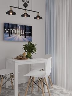 Фото № 2: Дизайн-проект однокомнатной квартиры 40.61  м² Скандинавский стиль для ЖК Московский