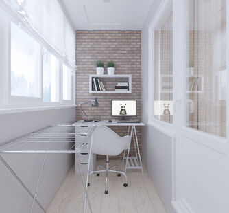 Фото № 6: Дизайн-проект двухкомнатной квартиры 62.79  м² Стиль Контемпорари для ЖК Новые Островцы