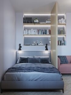 Фото № 3: Дизайн-проект однокомнатной квартиры 31.83  м² Стиль Современный для ЖК Московский