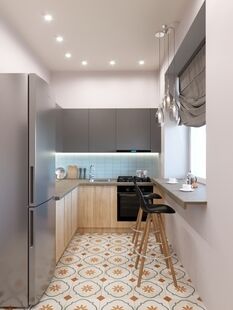 Фото № 5: Дизайн-проект однокомнатной квартиры 31.83  м² Стиль Современный для ЖК Московский