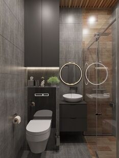 Фото № 2: Дизайн-проект однокомнатной квартиры 31.83  м² Стиль Современный для ЖК Московский