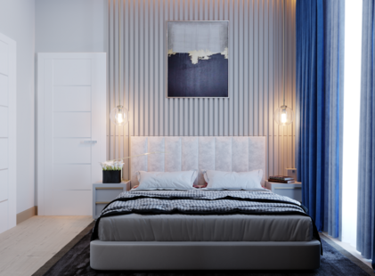 Фото № 3: Дизайн-проект трехкомнатной квартиры 75.7  м² Стиль Контемпорари для ЖК ЗИЛ АРТ