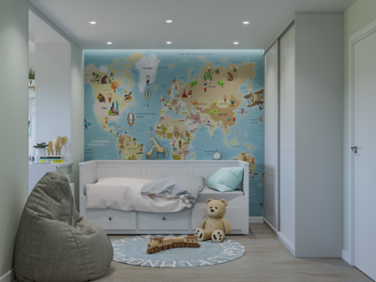 Фото № 6: Дизайн-проект двухкомнатной квартиры 61.79  м² Стиль Модернизм для ЖК Мир Митино