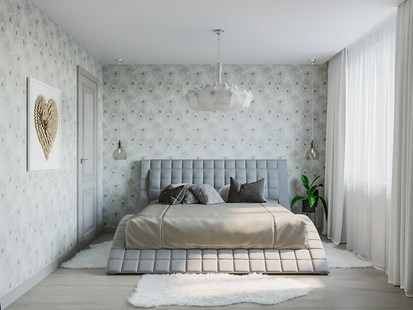 Фото № 2: Дизайн-проект двухкомнатной квартиры 61.79  м² Стиль Модернизм для ЖК Мир Митино