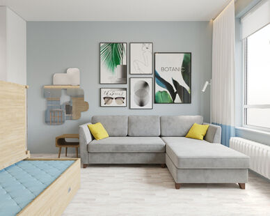 Фото № 1: Дизайн-проект квартиры-студии 30.1  м² Стиль Современный для ЖК Хэдлайнер