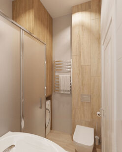 Фото № 3: Дизайн-проект квартиры-студии 30.1  м² Стиль Современный для ЖК Хэдлайнер