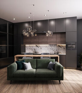 Фото № 1: Дизайн-проект двухкомнатной квартиры 56.5  м² Стиль Модернизм для ЖК Маяк