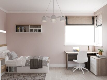 Фото № 5: Дизайн-проект трехкомнатной квартиры 75.56  м² Скандинавский стиль для ЖК Московский