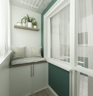 Фото № 2: Дизайн-проект однокомнатной квартиры 39.52  м² Стиль Современная классика для ЖК Марьино Град