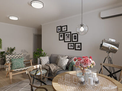 Фото № 1: Дизайн-проект трехкомнатной квартиры 68.4  м² Скандинавский стиль для ЖК Московский