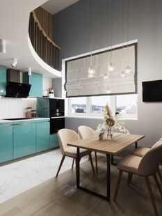 Фото № 2: Дизайн-проект трехкомнатной квартиры 72.97  м² Стиль Минимализм для ЖК Белые ночи