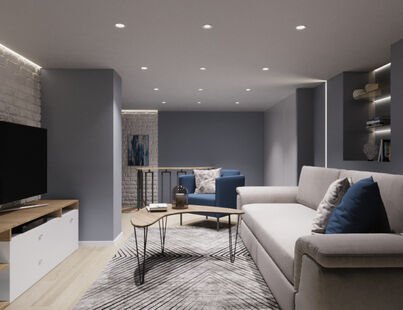 Фото № 5: Дизайн-проект трехкомнатной квартиры 72.97  м² Стиль Минимализм для ЖК Белые ночи