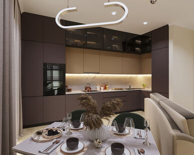 Фото № 6: Дизайн-проект четырехкомнатной квартиры 99.9  м² Стиль Контемпорари для ЖК Измайловский Парк