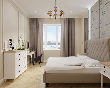 Фото № 3: Дизайн-проект четырехкомнатной квартиры 99.9  м² Стиль Контемпорари для ЖК Измайловский Парк