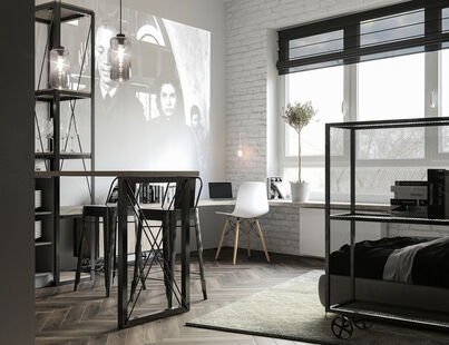 Фото № 3: Дизайн-проект квартиры-студии 29.25  м² Стиль Лофт для ЖК Green Park