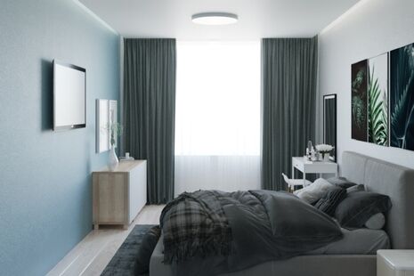 Фото № 5: Дизайн-проект трехкомнатной квартиры 91.7  м² Стиль Модернизм для ЖК Летний Сад