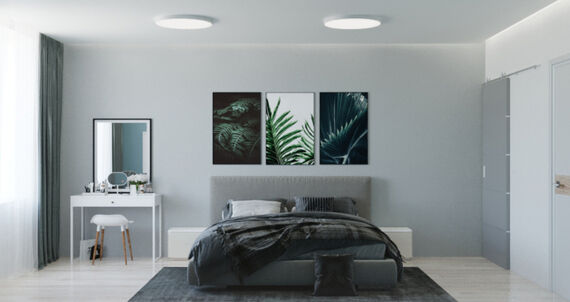 Фото № 3: Дизайн-проект трехкомнатной квартиры 91.7  м² Стиль Модернизм для ЖК Летний Сад