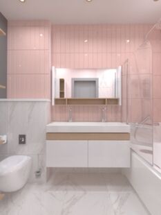 Фото № 3: Дизайн-проект трехкомнатной квартиры 88.2  м² Стиль Эклектика для ЖК Бунинские Луга